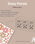 Daisy Florals - Storage Tub Decals - Organisational Tubs