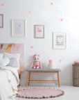 Dusty Pink Polka Dot Wall Decal - Decals Dots