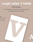 Letter V Initial Decal - Decals - Initials