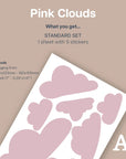 Pink Clouds Wall Decal - Decals Big Features