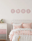 Pink Personalised Name Dots - Decals - Name Dots