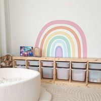 Rainbow Pastel Wall Decal - Decals - Rainbow Sun Clouds