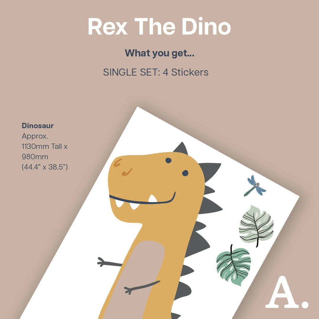 Rex The Dino - Kids Wall Decal - Decals - Animals