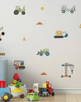 Vibrant Construction Zone Wall Decals - Decals - Transport