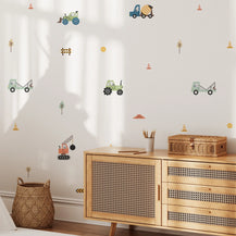 Vibrant Construction Zone Wall Decals